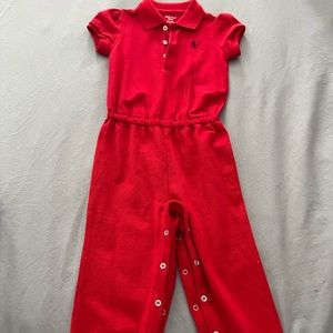 Ralph Lauren jumpsuit with snap bottom 18 months